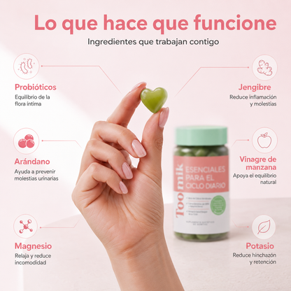 Toomik™ Gomitas para el bienestar del ciclo menstrual