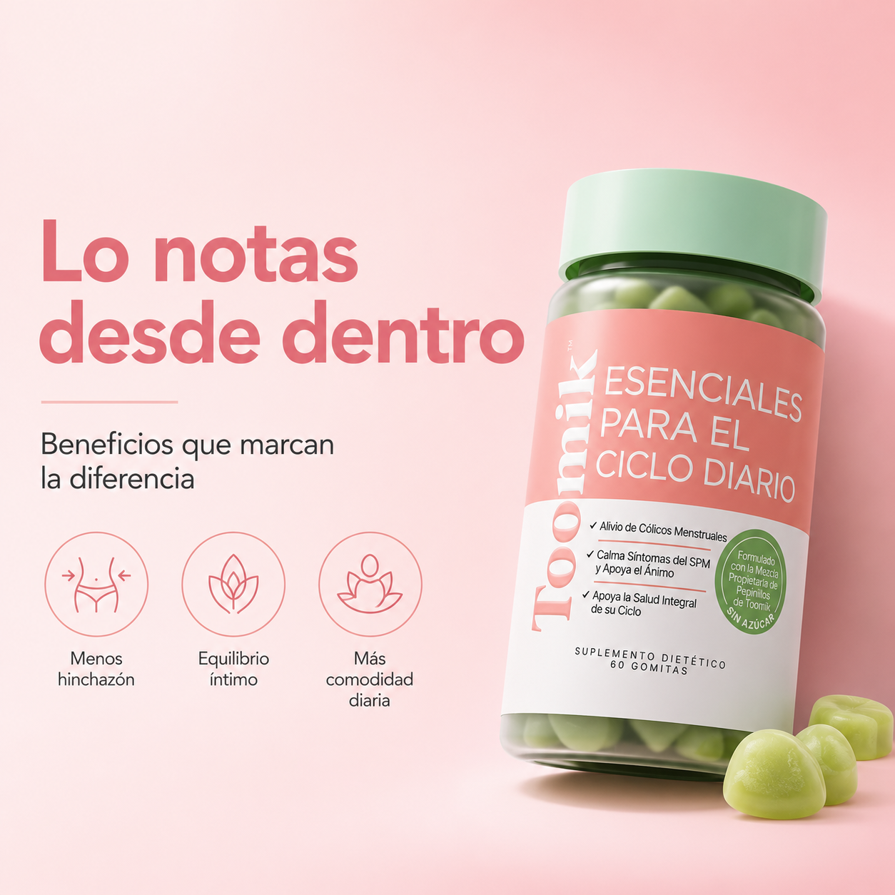 Toomik™ Gomitas para el bienestar del ciclo menstrual