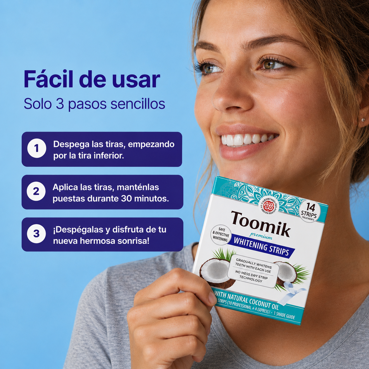 Toomik™ - Tiras Blanqueadoras de coco